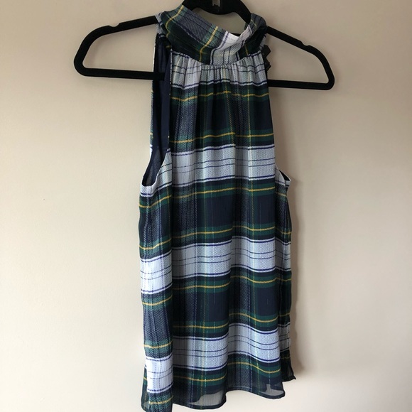 J. Crew tie neck top in Stewart plaid - Picture 3 of 7